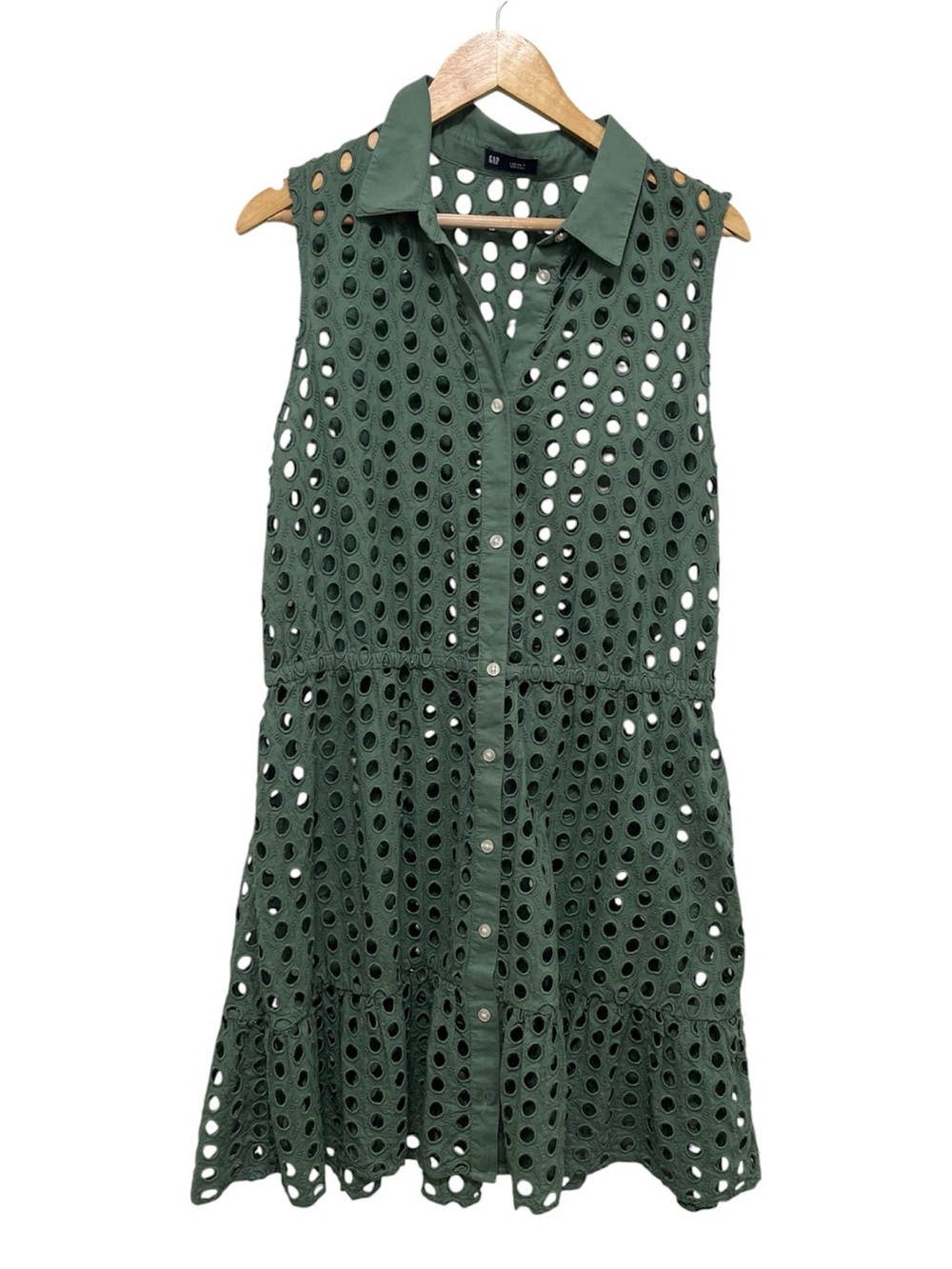 Gap Eyelet Tiered Mini Dress Size Large Tall